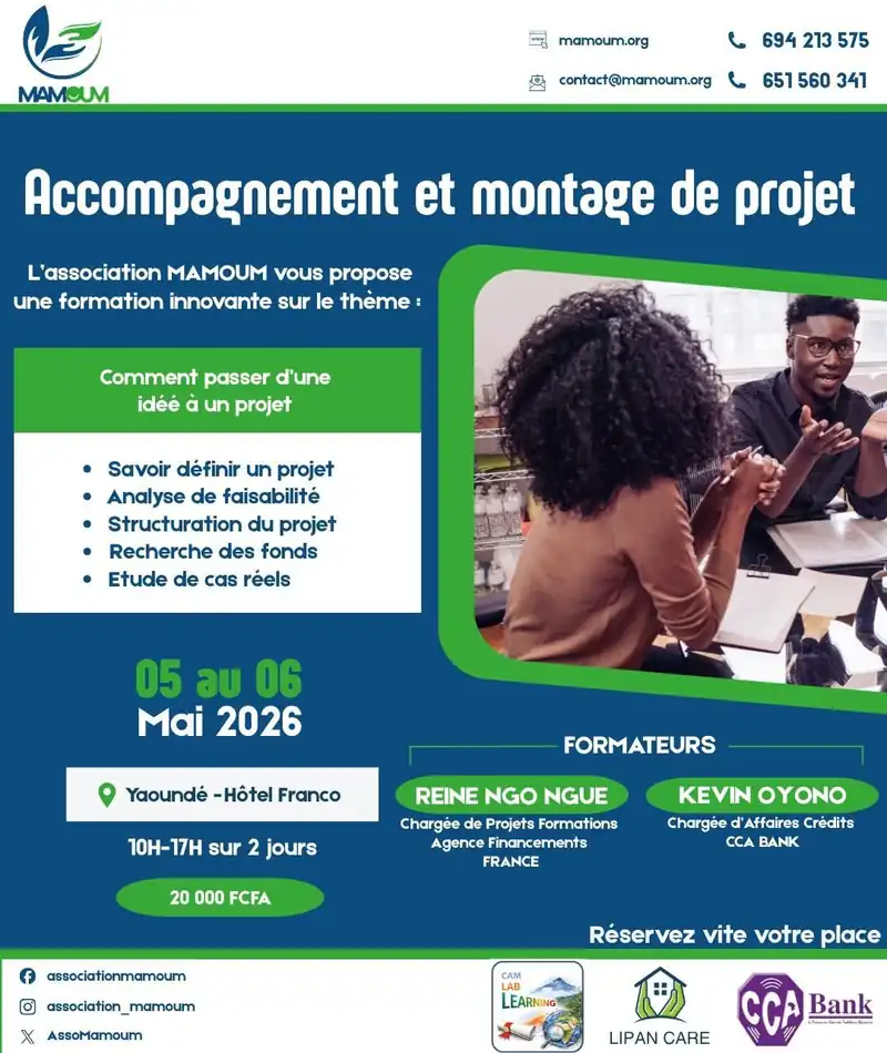 Affiche de la formation « Accompagnement et montage de projet »